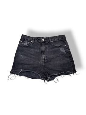 BDG Urban Outfitters High Rise Girlfriend CUtoff Shorts SIze 29 Washed Black